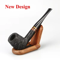 classic briar wood pipe 9mm filter smoking tobacco pipe random engraved briar pipe smoking pipe free tools set smoking accessory