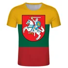 Футболки Lietva Nation Flag lover на заказ, футболки LIETUVA LT для родителей и детей, мужская одежда