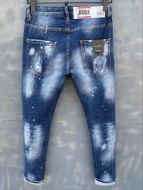 2021 jeans streetwear women classic,Authentic DSQUARED2,Retro,Italian brand ,Women/Men Jeans,locomotive,Jogging jeans,DSQ025