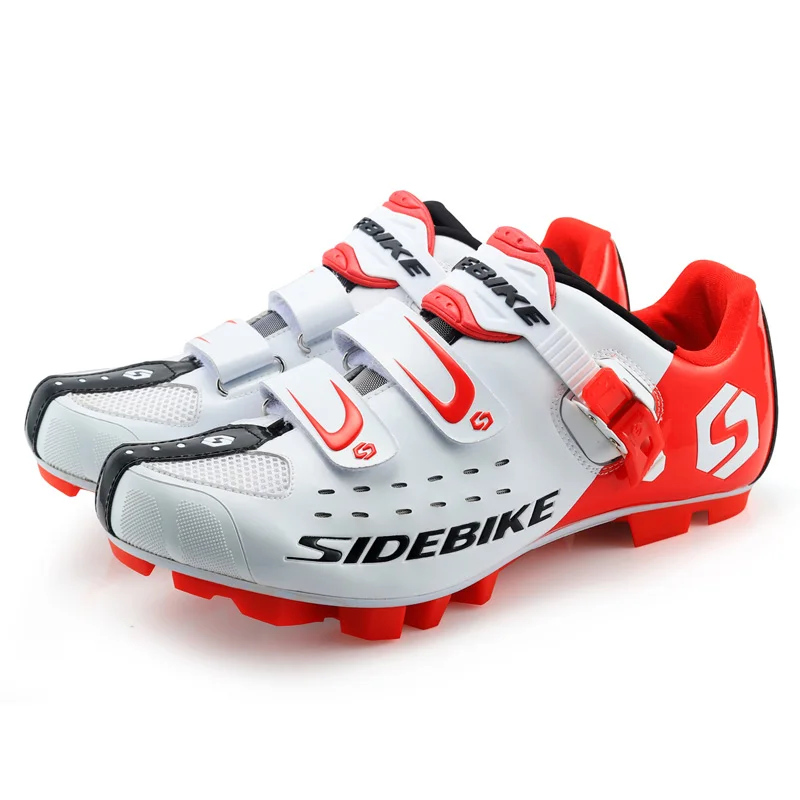 Sidebike MTB обувь для велоспорта Спортивная профессиональная обувь для велоспорта и наборы педалей, включая MTB педали - Цвет: white shoes