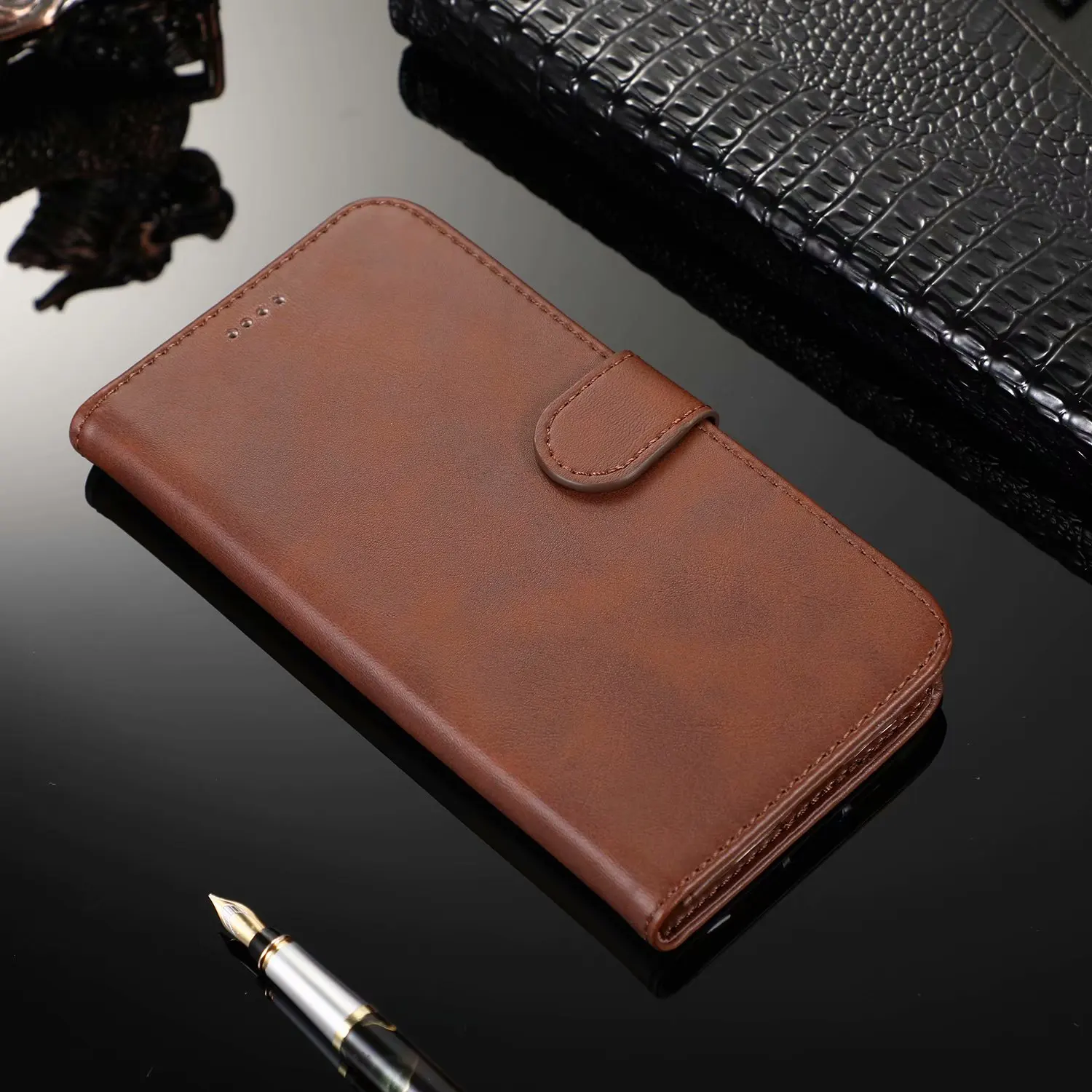 Деловой кожаный чехол для Xiaomi Redmi Note 8T 8 7 Pro 6 5 K30 K20 6A книжка RedMi Note8 Note7 Note8T|Бамперы| |