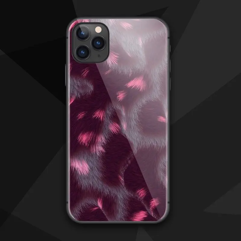 Модный чехол с леопардовым принтом для iPhone SE 6 6s 7 8 Plus X XR XS 11 12 Mini Pro Max из закаленного стекла и мягкого силикона.