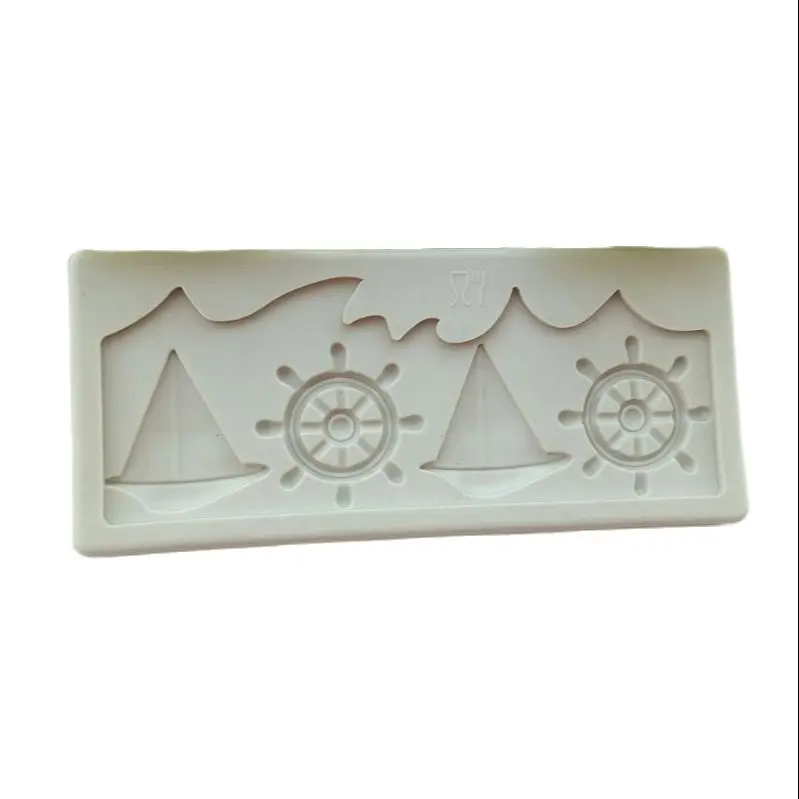 DIY неароматические силиконовые формы для помады, парусная лодка в форме руля сахарного кружева, силиконовая форма для украшения торта H920