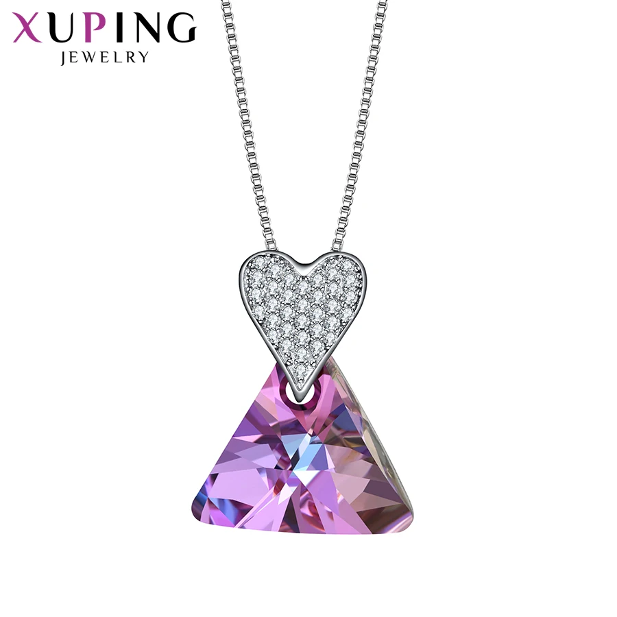 

Xuping Jewelry New Arrival Fashionable Crystals Pendant Necklace for Women Birthday Party Exquisit Gift 30341