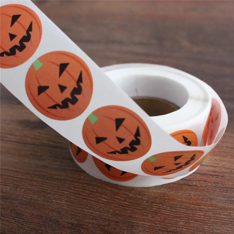 Упаковка наклеек на Хэллоуин миниатюрная наклейка в виде тыквы стильные
