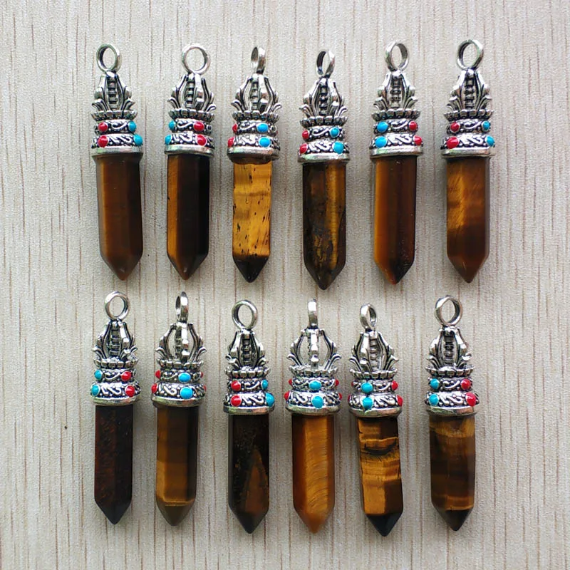 Оптовая продажа 12 шт./лот новые модные подвески из натурального Тигрового Глаза