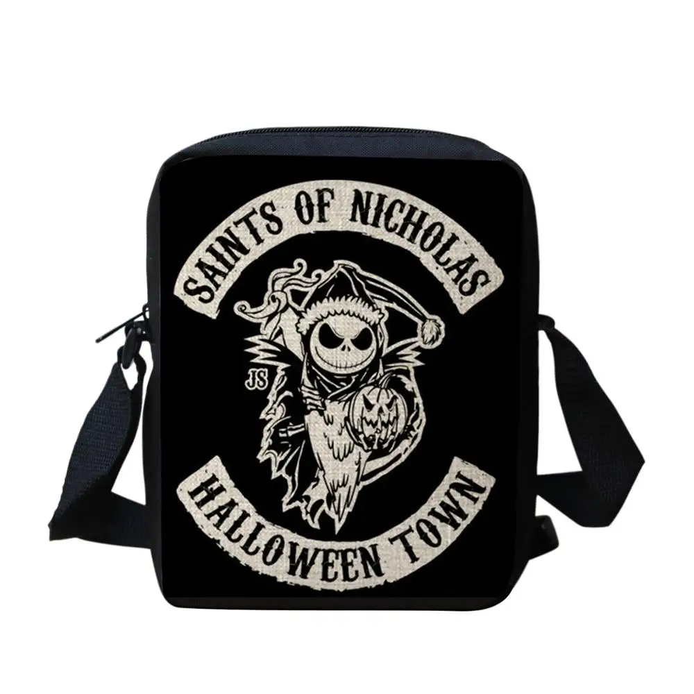 FORUDESIGNS/сумка-мессенджер с принтом Jack Skellington, Кошмар перед Рождеством, сумки через плечо, женская сумка, сумки на плечо, набор - Цвет: HME1501E