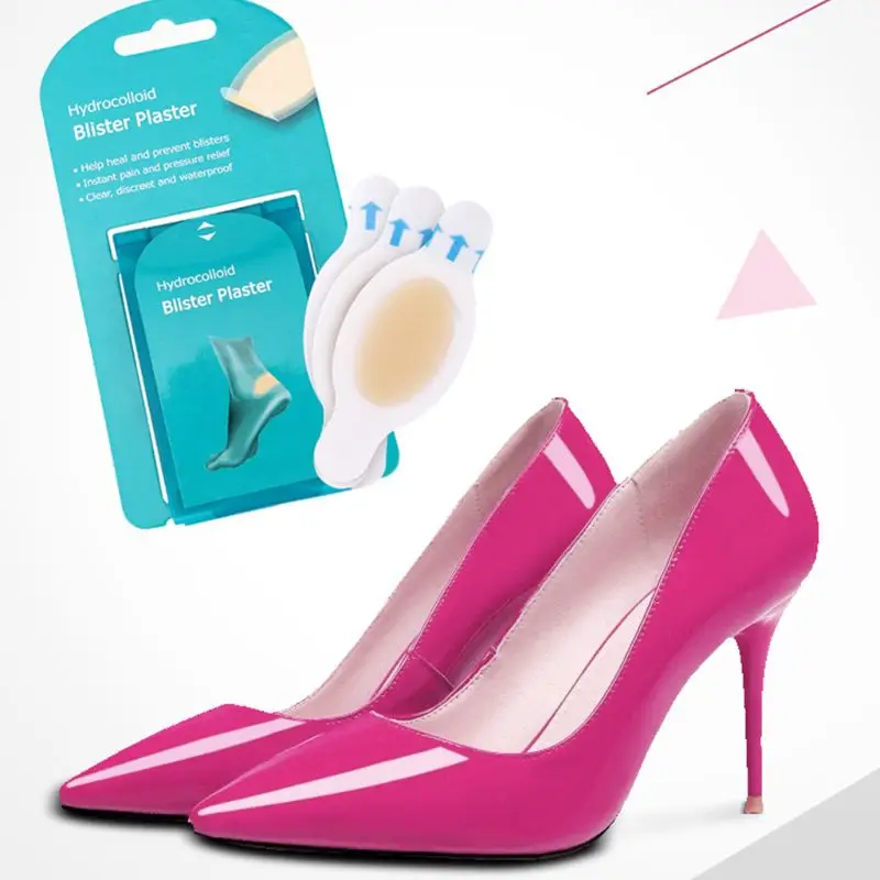 4Pcs/Box Blister Bandages Waterproof Hydrocolloid Plaster Adhesive Anti-Wearing Heel Gel Sticker Pain Relief Pedicure Patch Pads | Красота и