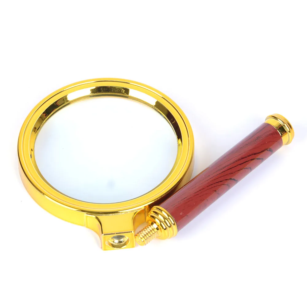 7X лупа для пресбиопии Подарочная деревянная ручка 70 мм Ювелирная Лупа чтения