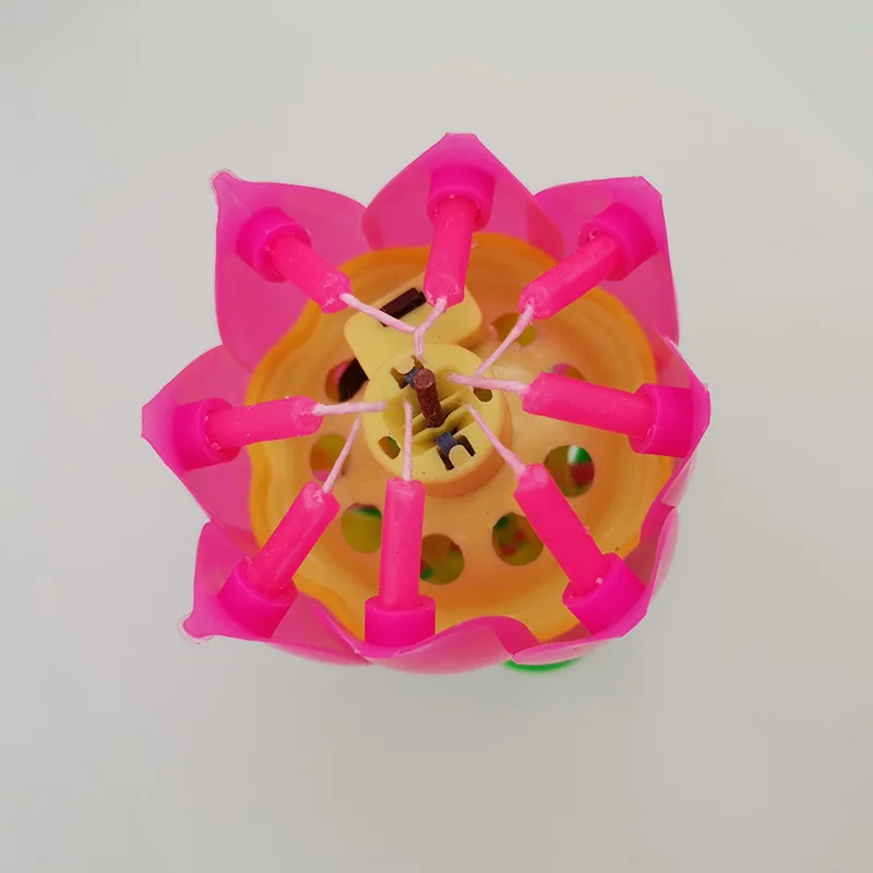 Свечи для торта в форме цветка лотоса музыкальные свечи художественные DIY