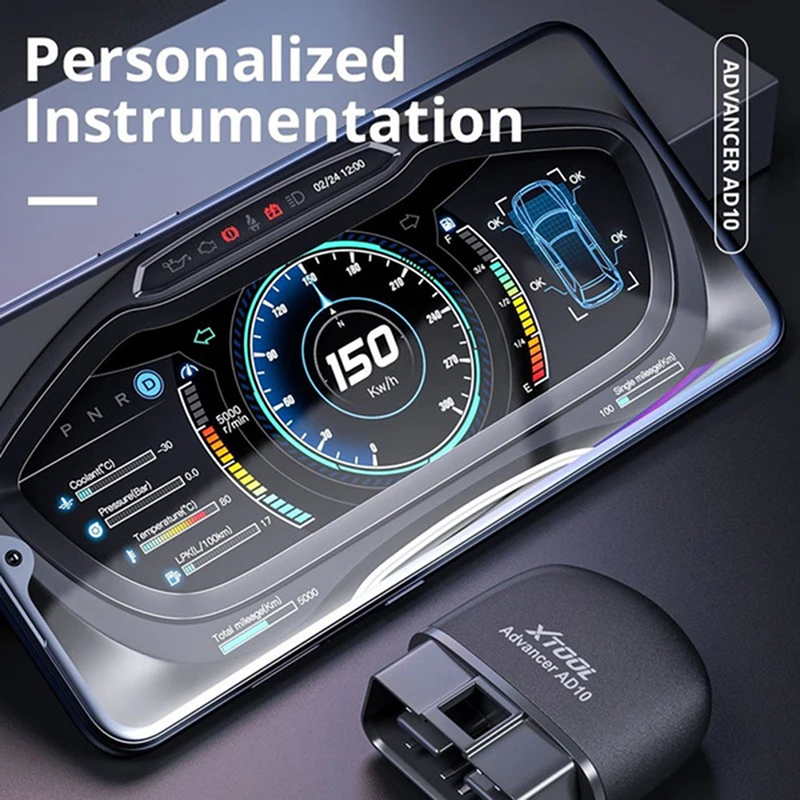 Диагностический сканер XTOOL AD10 OBD2 Bluetooth ELM327 считыватель кодов двигателя HUD Head| |
