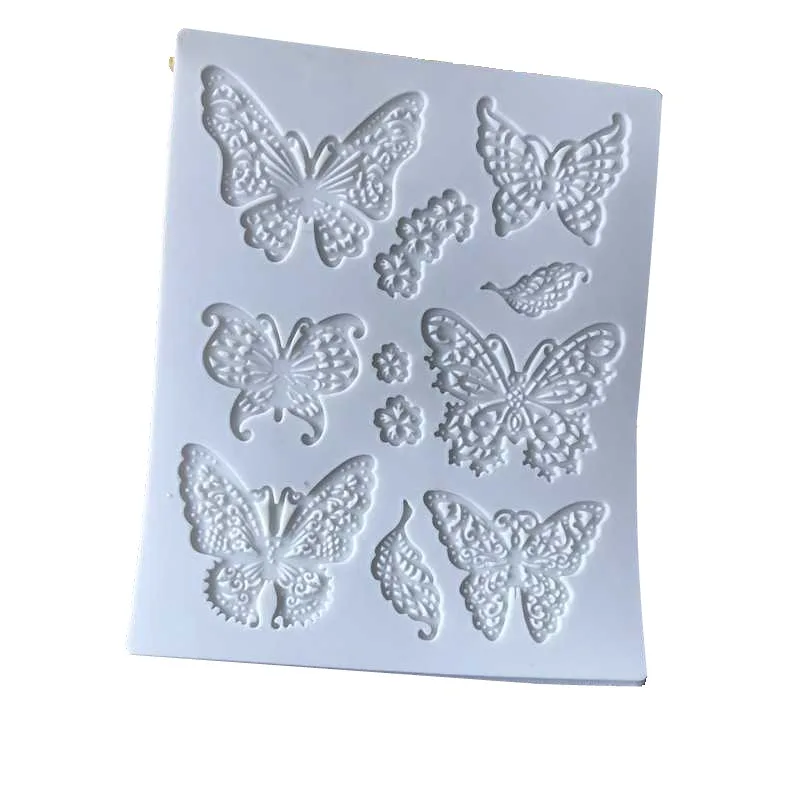 Бабочка силиконовый кружевной коврик форма для торта помадки искусственная