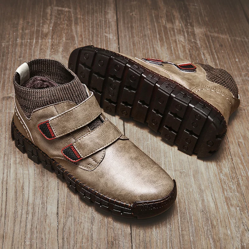 Кроссовки носки мужские кожаные резиновые ботильоны ручной работы роскошные