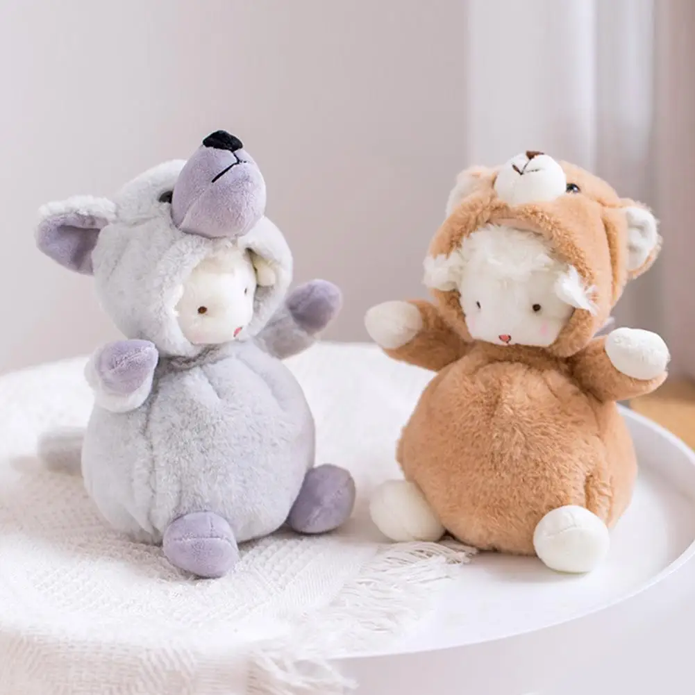 

Lovely Sheep Dolls Plush Toys Wear Hat Transform Rabbit Panda Animals Stuffed & Plush Toys For Children Funny Lamb Dolls H2j5