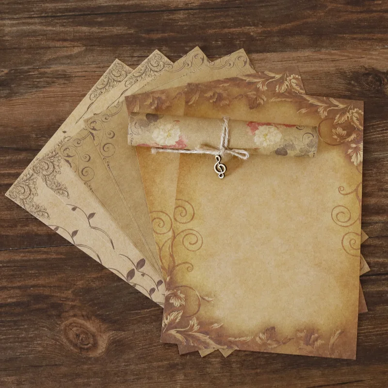 Handwritten Love Letter Retro Paper Set Envelope Kraft Bag With Hemp String Pendant Sealing Stickers |