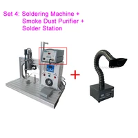 semi automatic soldering wire machine solder station with smoke cleaner switch led lights tterminal resistance aviation plug