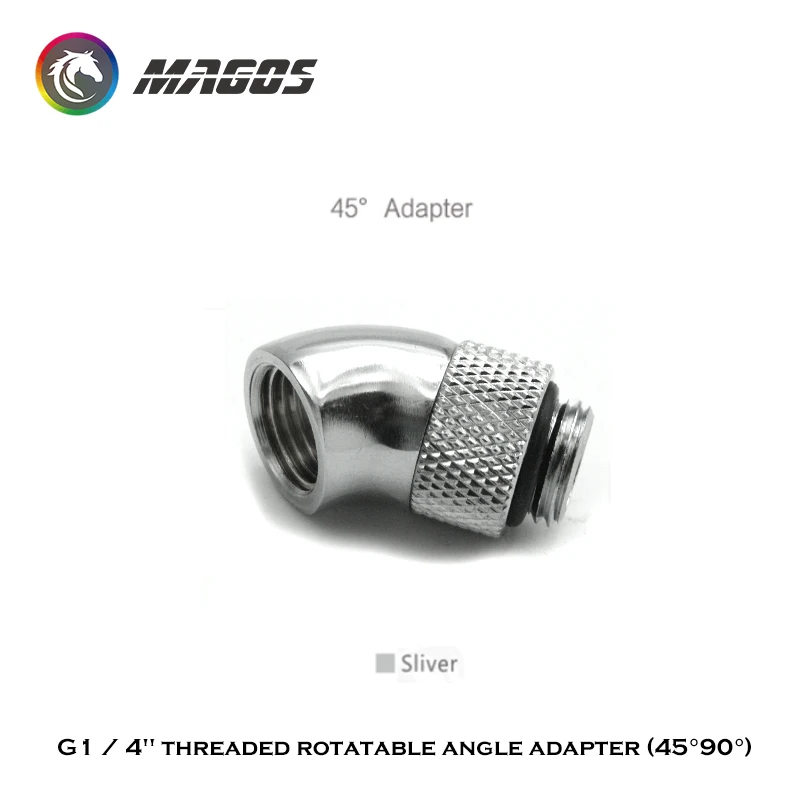Поворотный угловой адаптер 45 90 градусов колено 360 Поворот руки сжатие G1/4 4