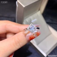 kjjeaxcmy fine jewelry 925 sterling silver inlaid natural aquamarine new female ring trendy support detection