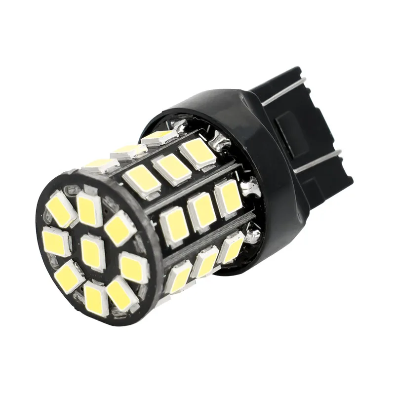 2PCS T20 7443 W21/5W 33 SMD LED Auto Parking Lights Tail Brake Lamp Car Front DRL Daytime Running Bulb Turn Signals Amber Yellow - купить по