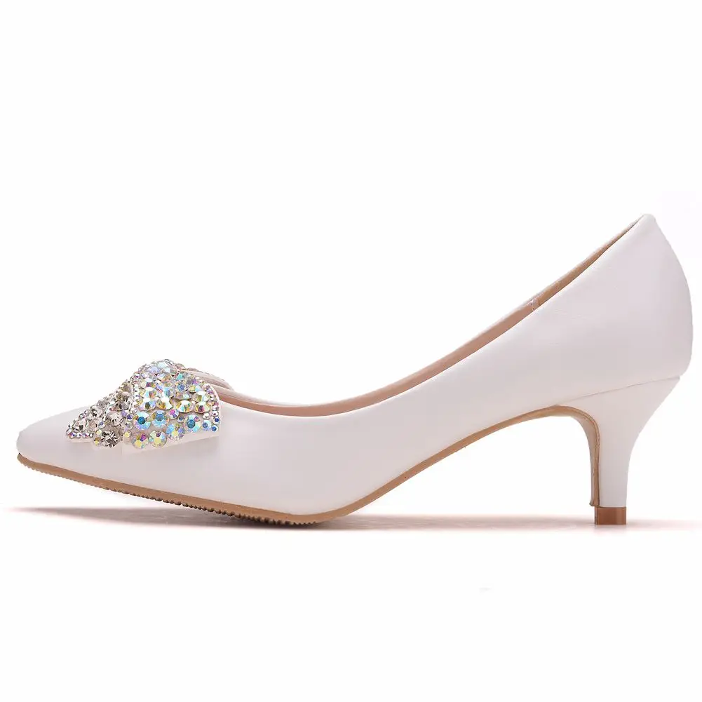 Туфли-лодочки женские на высоком каблуке 5 см с бантиком | Обувь