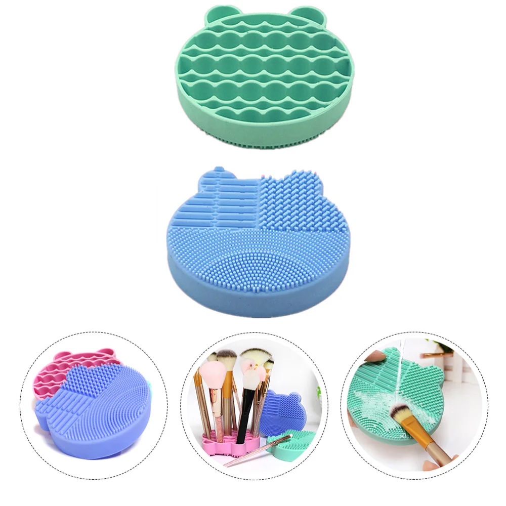 

2pcs Beauty Tools Holder Bear Shaped Cleaning Case Lipstick Rack Random Color