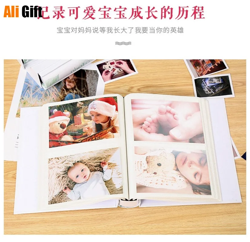 Али Подарочный фотоальбом вставка кожаный большой 6 дюймов 200 карманов Ёмкость