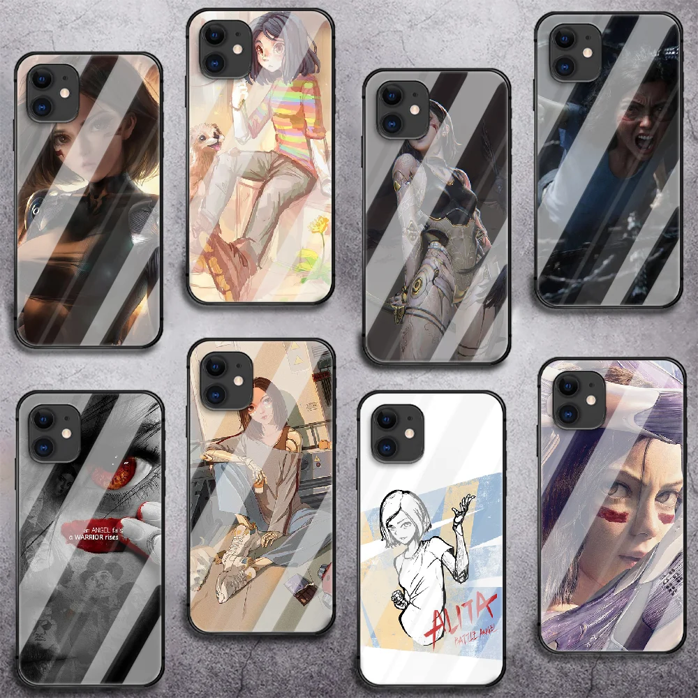 

Anime Alita Battle Angel Cool Phone Tempered Glass Case Cover For IPhone 6 6S 7 8 11 12 X Xr Xs Se 2020 Pro Max Plus Mini Etui