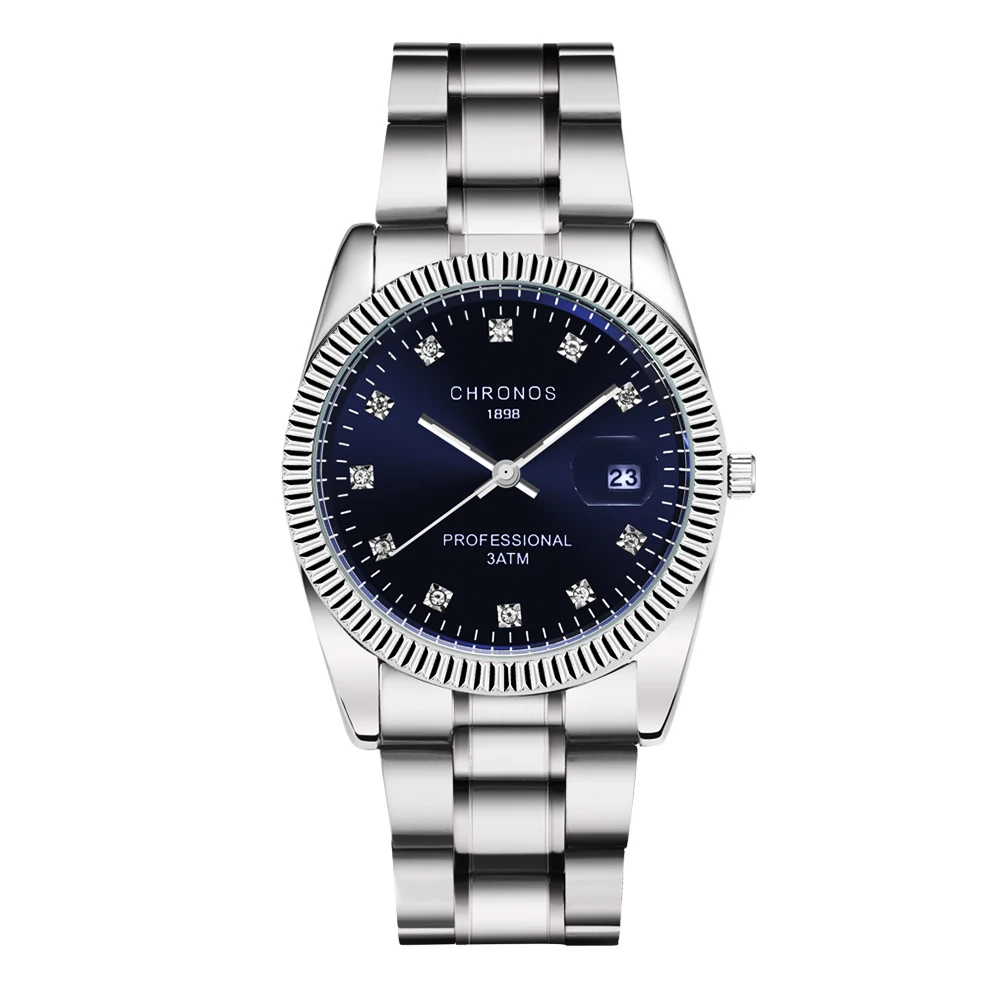 Men Quarz Watches Top Brand Luxury Clock Sport Stainless Steel Waterproof Watches Men Relogio Masculino
