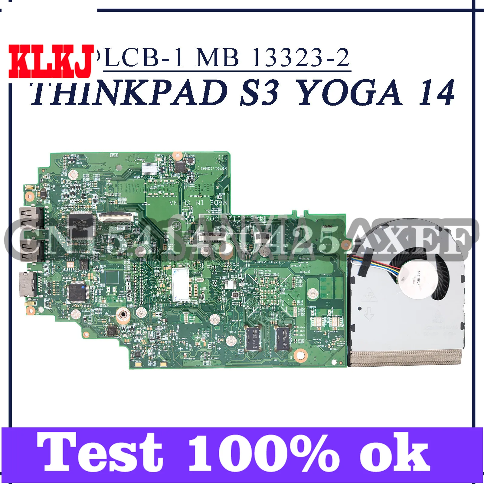 

KLKJ 13323-2 Laptop Motherboard For Lenovo ThinkPad S3 YOGA 14 Original Mainboard I5-5200U PM
