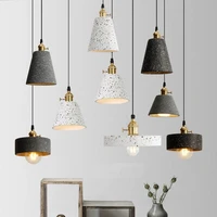 new cement pendant lamp nordic creative restaurant coffee bedroom blackwhite color modern pendant lights for living luster