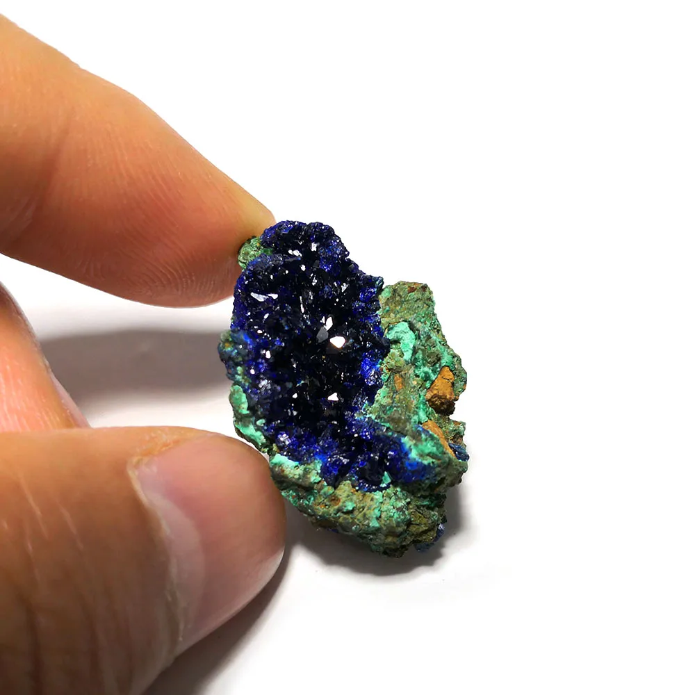 

6g B4-1 Natural rare shining azurite stone quartz crystal specimen From Anhui Province China free shipping