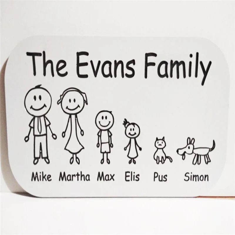 

Персонализированные Прозрачные Акриловые таблички с надписью для семейного дома