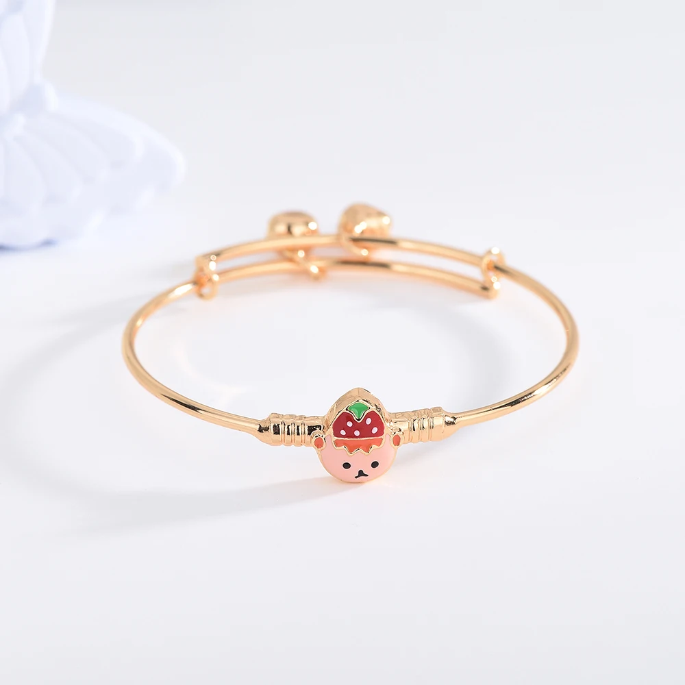 

Маленькая девочка, милая Клубника, искусственная кожа, ожерелье, браслет, кольцо, набор ювелирных изделий