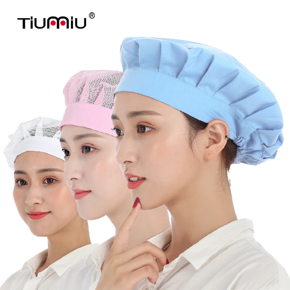 

17 Styles Chef Hat Elastic Kitchen Hat Gorro Cocinero Dustproof Waiter Cooking Cap Food Store Factory Bakery Cook Cap Uniform
