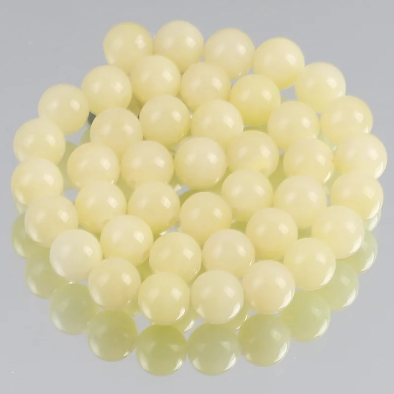 

Natural Stone Light Yellow Jade Chalcedony Beads Round Loose Spacer Beads For Jewelry Making DIY Bracelets 6/8/10/12mm 15"Inches