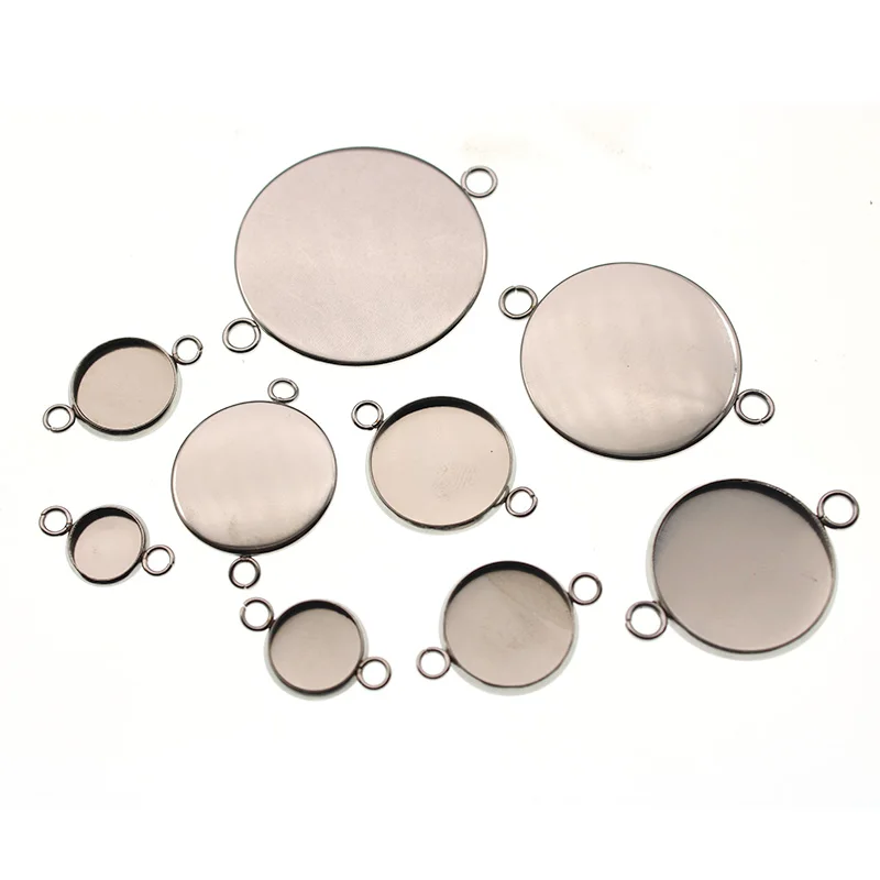 20 шт соединитель из нержавеющей стали пустая установка круглый кабошон