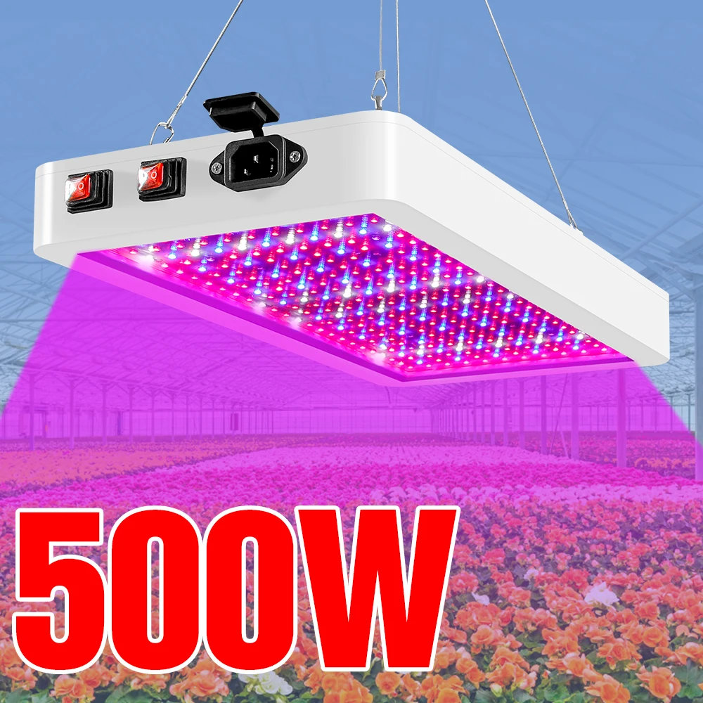 220v Plants Seedling Flower Fito Lamp 300w 500w Led Phyto Lamp Greenhouse Hydroponics Growth Box