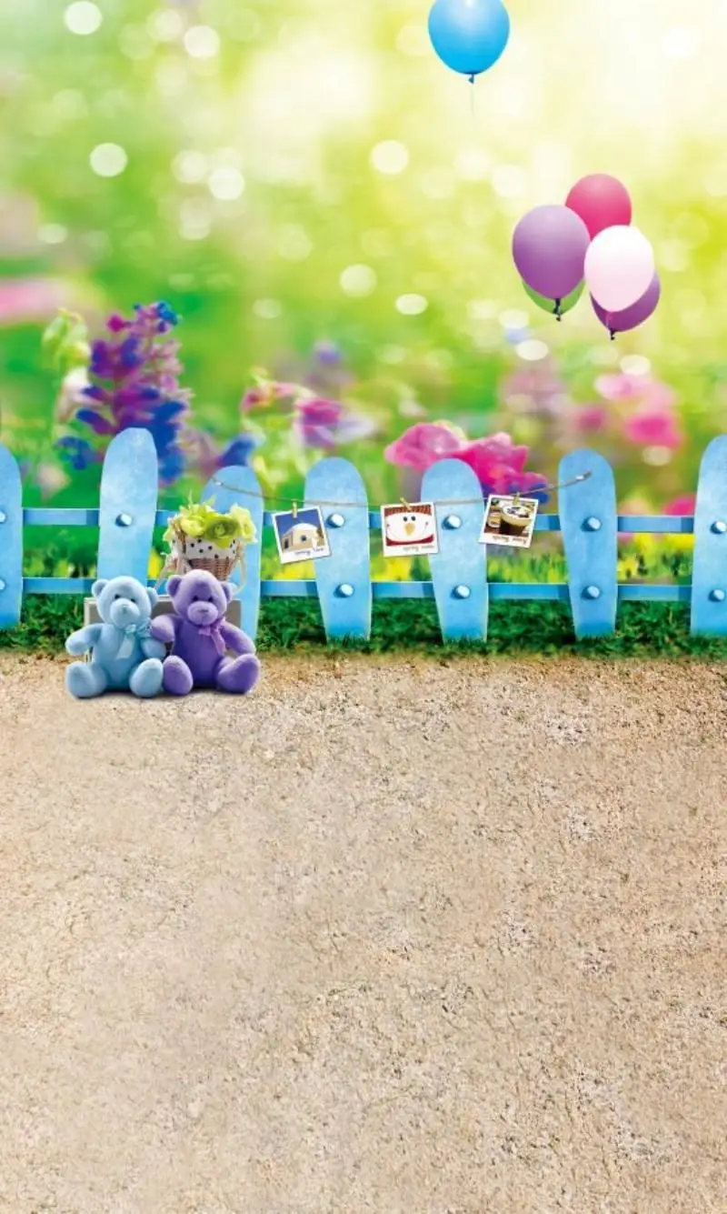 

Birthday Party Backdrops Green Hot Air Balloon Decor Kid Banner Photography Background Photo Studio Photozone