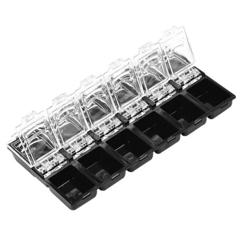 Акрил Дизайн ногтей коллекцию украшений коробка 12 Сетки для хранения горный