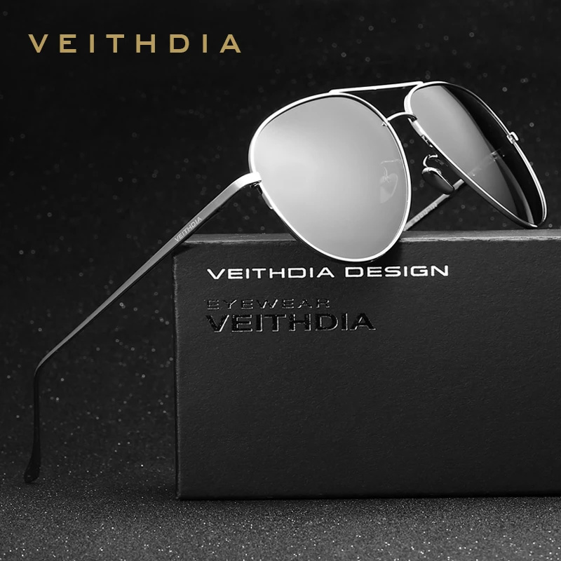 Бренд VEITHDIA модные солнцезащитные очки UV400 с поляризационным покрытием
