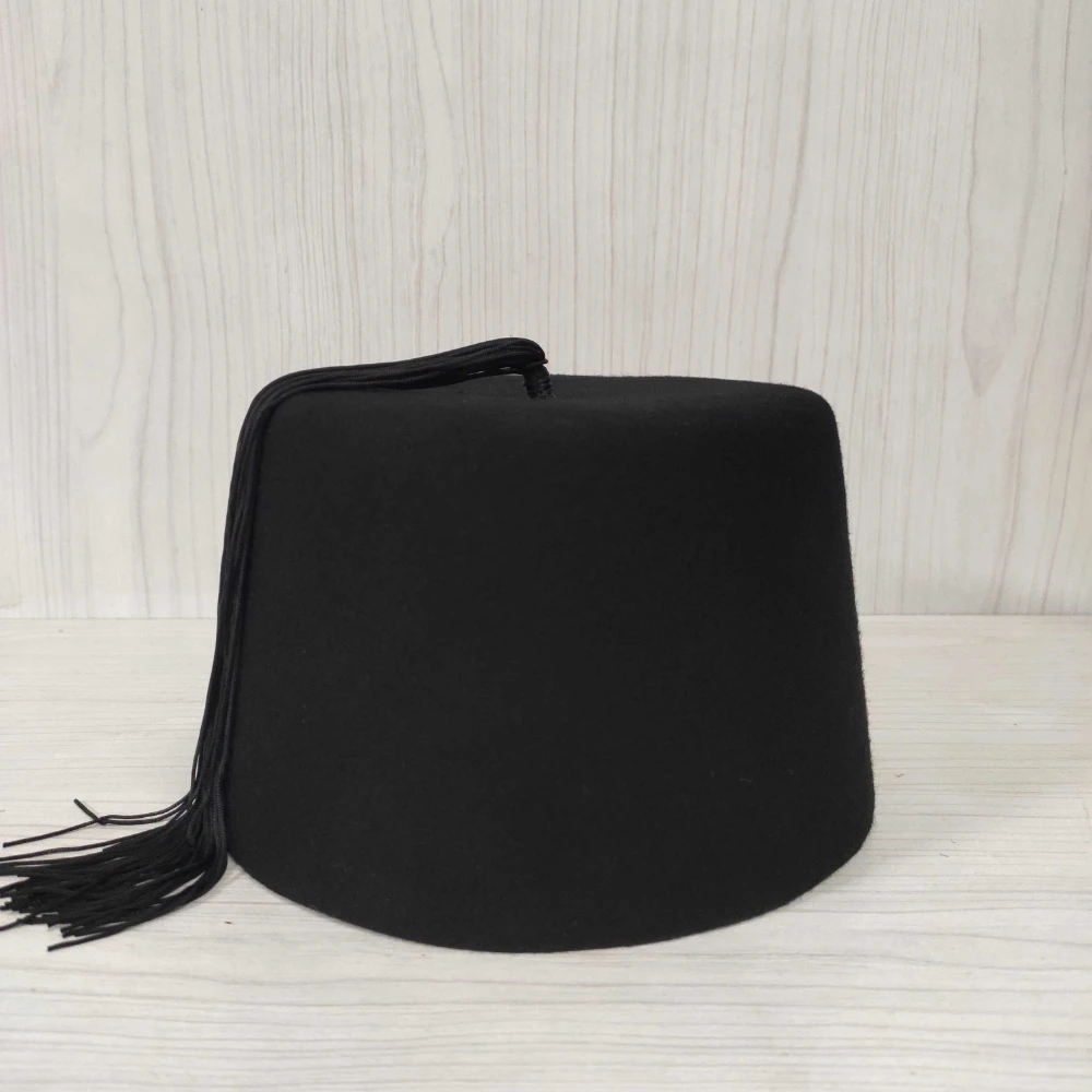Fez Authentic Ottoman Turkish Fes Doctor Who Velvet Hat Tassel Medium Height 11cm Egyptian Morocco Fez Hat Costume Assessories