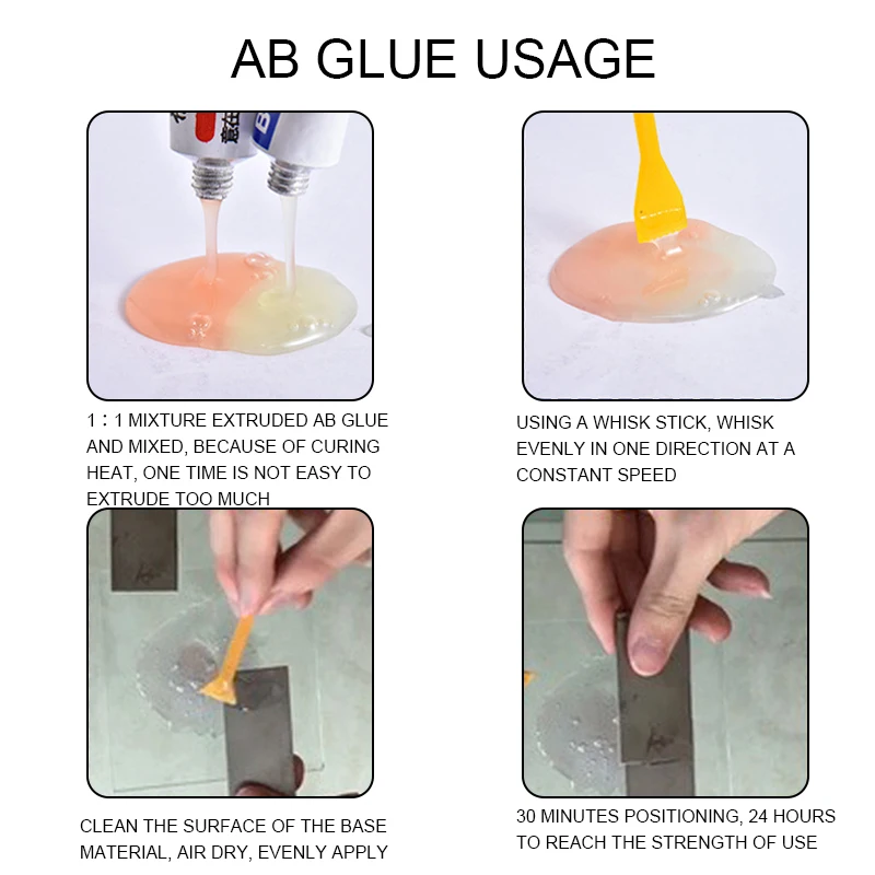 Клей хороший 2 шт./компл. супер прочный эпоксидный прозрачный клей AB холодной