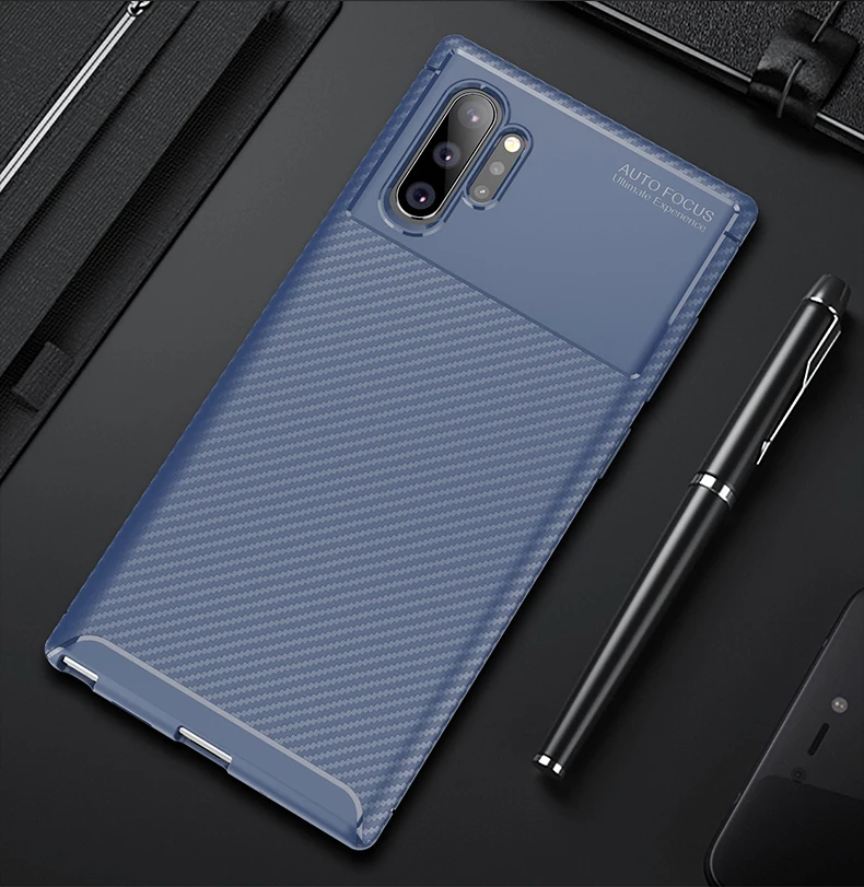 Чехол для samsung Galaxy Note 10, мягкий силиконовый защитный чехол из углеродного волокна для samsung note 10 plus note10 pro