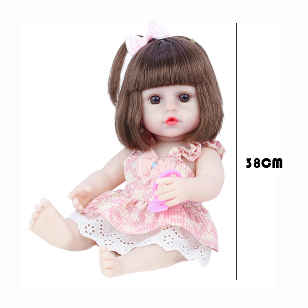 

38cm Reborn Doll Lifelike Newborn Simulation Cute Baby Enamel Dolls Toy Simulation Baby Vinyl Soft Doll Toy