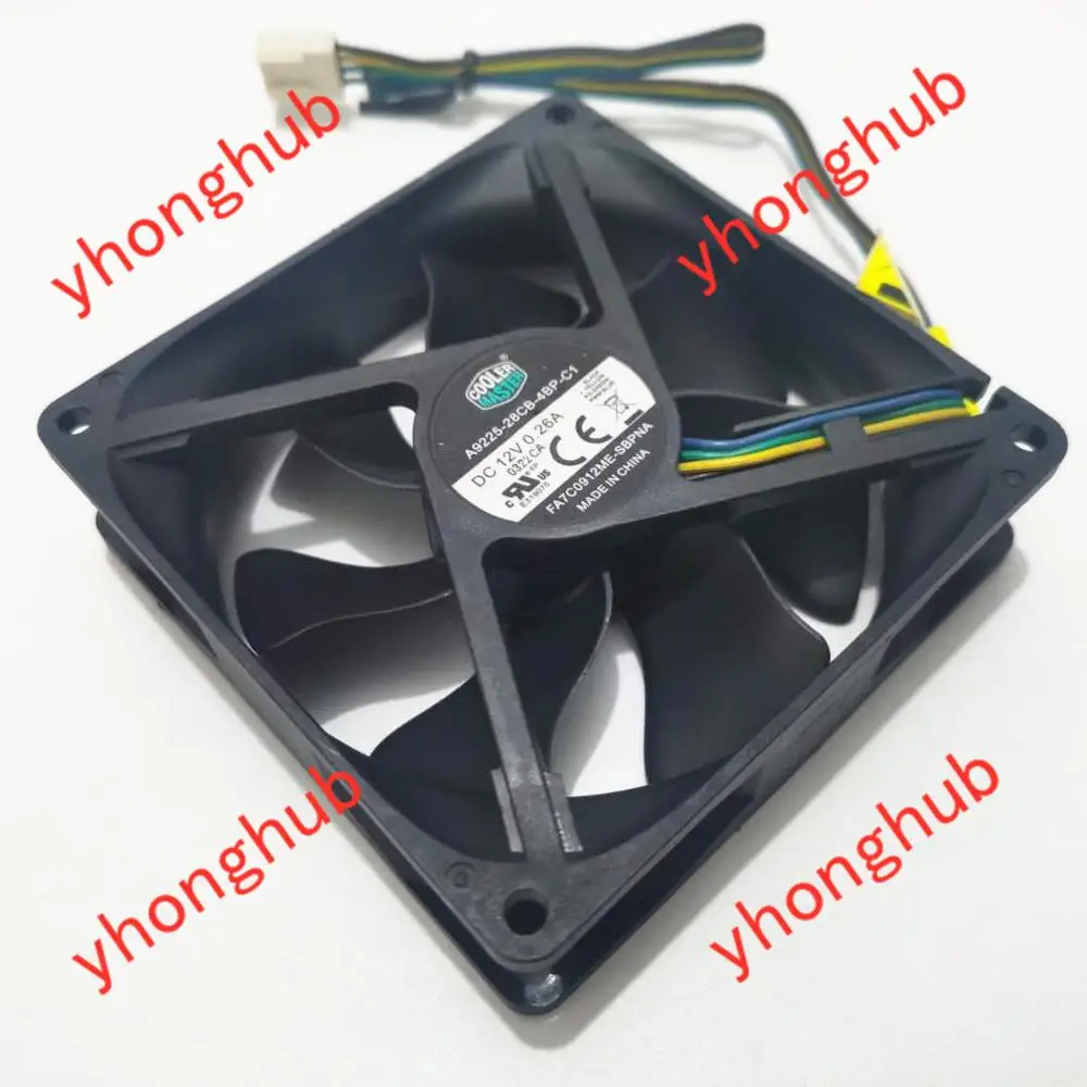 Кулер Мастер A9225 28CB 4BP C1 DC 12V 0.26A защитного стекла 92x92x25 мм 4 провод Сервер вентилятор