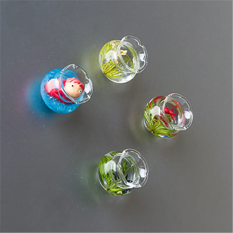 ZOCDOU красные волосы для девочек золотая рыбка магниты украшения холодильника