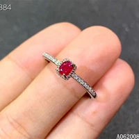 kjjeaxcmy fine jewelry 925 sterling silver inlaid natural ruby ring elegant new female ring vintage support test hot selling