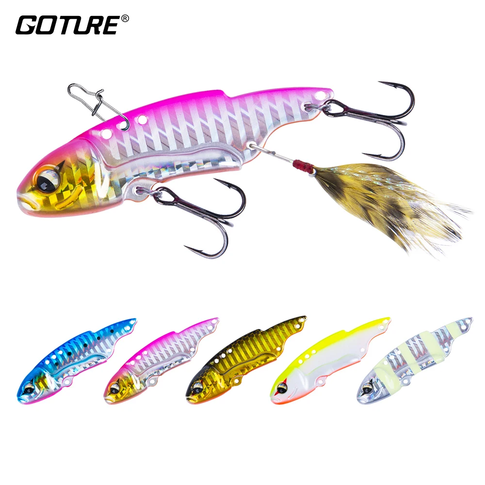 

Goture Zooka Metal VIB Fishing Lure 17g 25g Sinking Vibration Baits Hard Spoon VIB Blade Lures for Carp Pike Bass Fishing Tackle