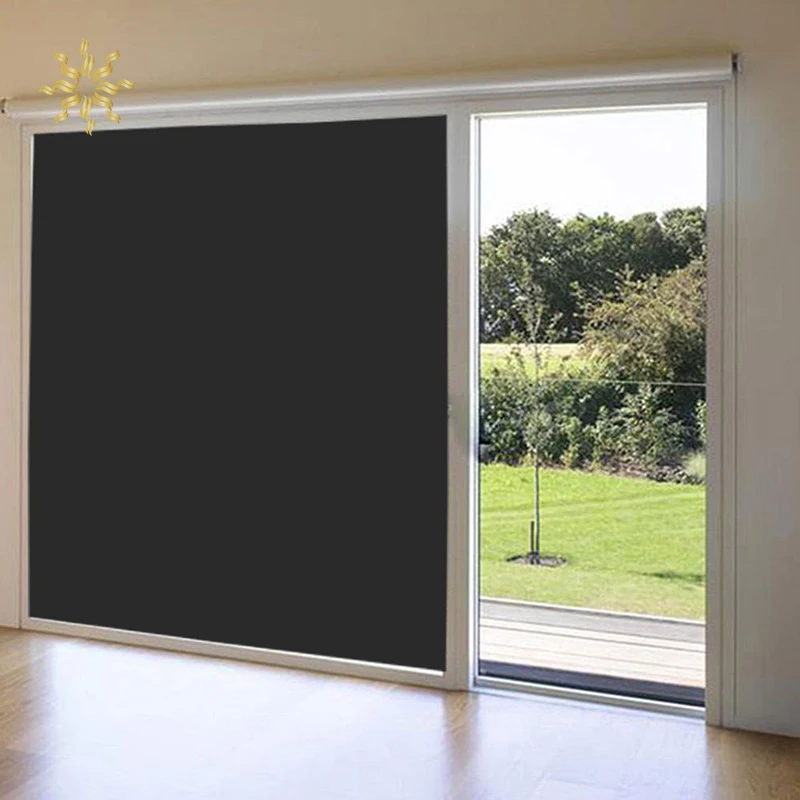 

Blackout Film Light Blocking Privacy Black Window Sticker Darkening Non-adhesive Window Tint For Sleeping And Baby Nursery