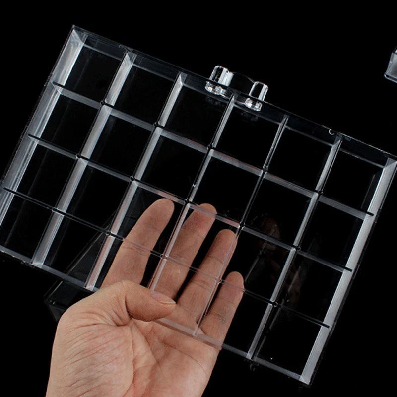 Коробка для хранения ювелирных украшений прозрачная 5 ячеек акриловая